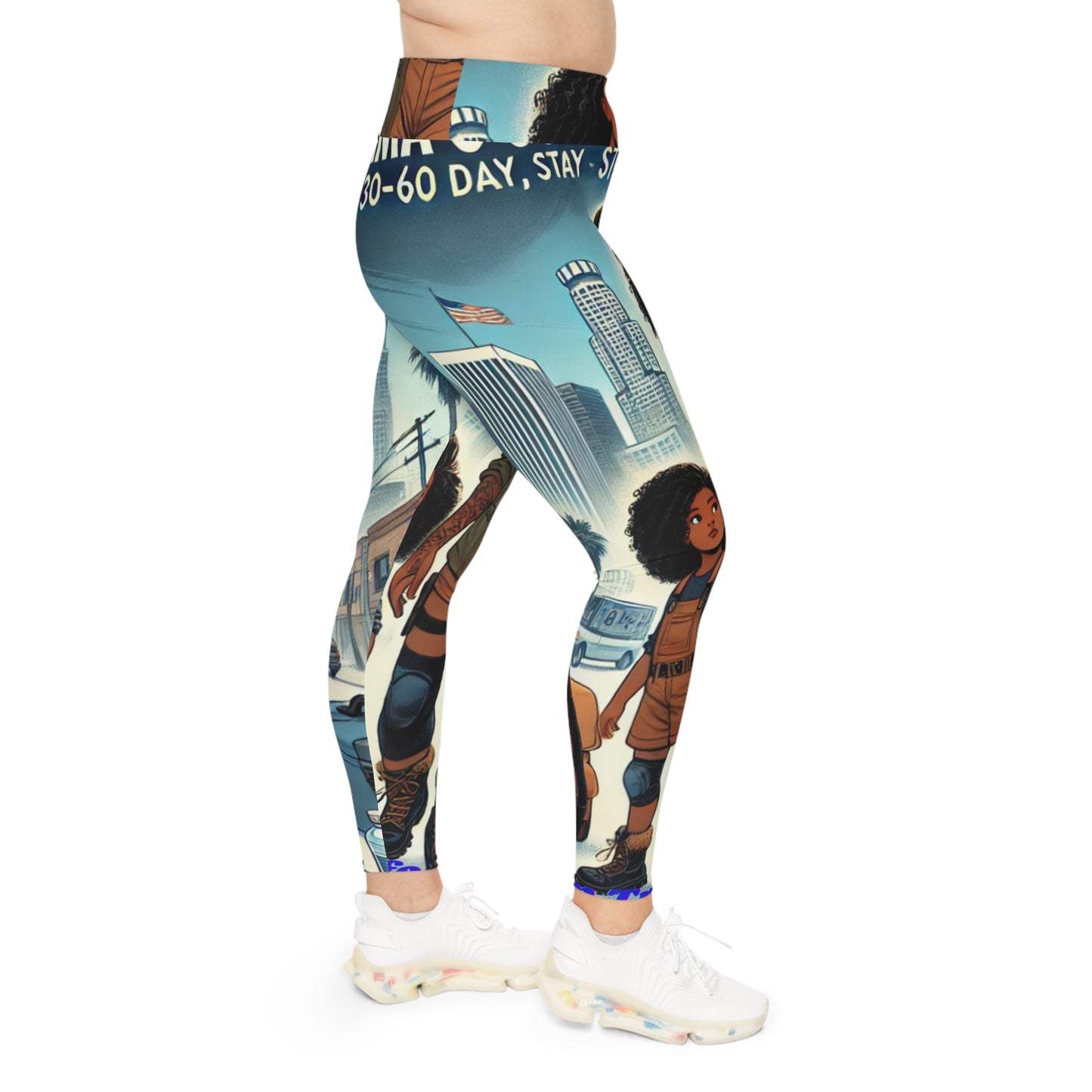 Melanated Mama and Daughter Plus Size Leggings