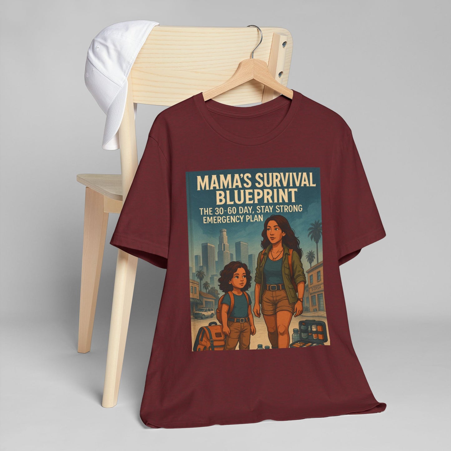 Mama's Survival Blueprint Latin Unisex Jersey T-Shirt - Empowering Family Design for Everyday Wear