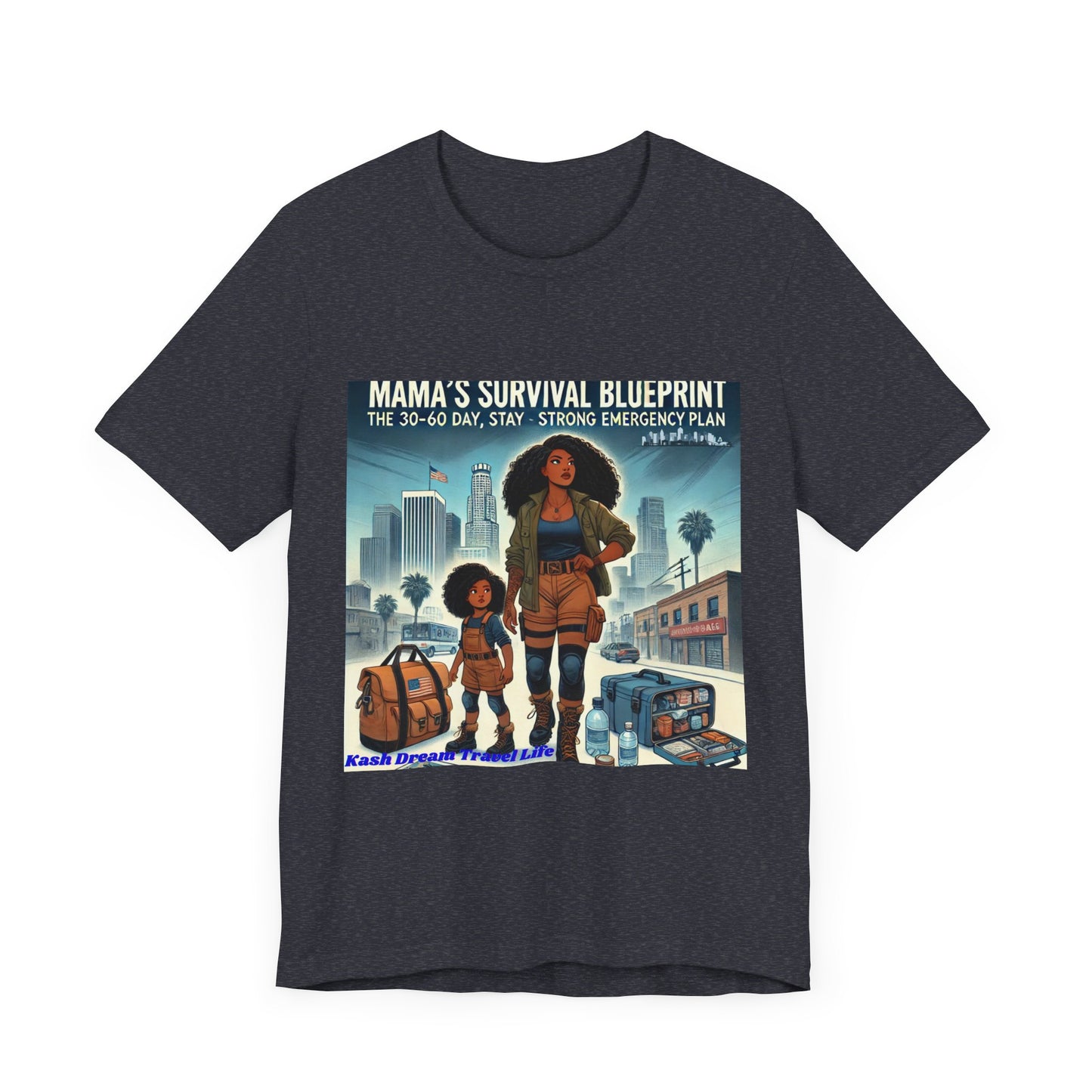 Mama's Survival Blueprint Tee - Unisex Short Sleeve Shirt for Strong Moms - Emergency Planning Design