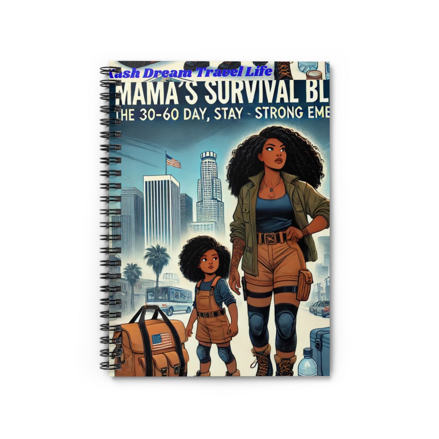 Mama's Survival Guide Spiral Notebook - Empowering Design for Moms & Adventurers