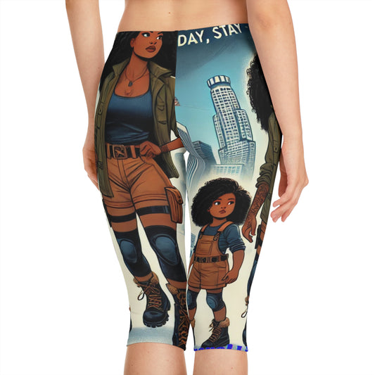 Capri Leggings Mama's Survival BluePrint Book Cover Paddle Pushers