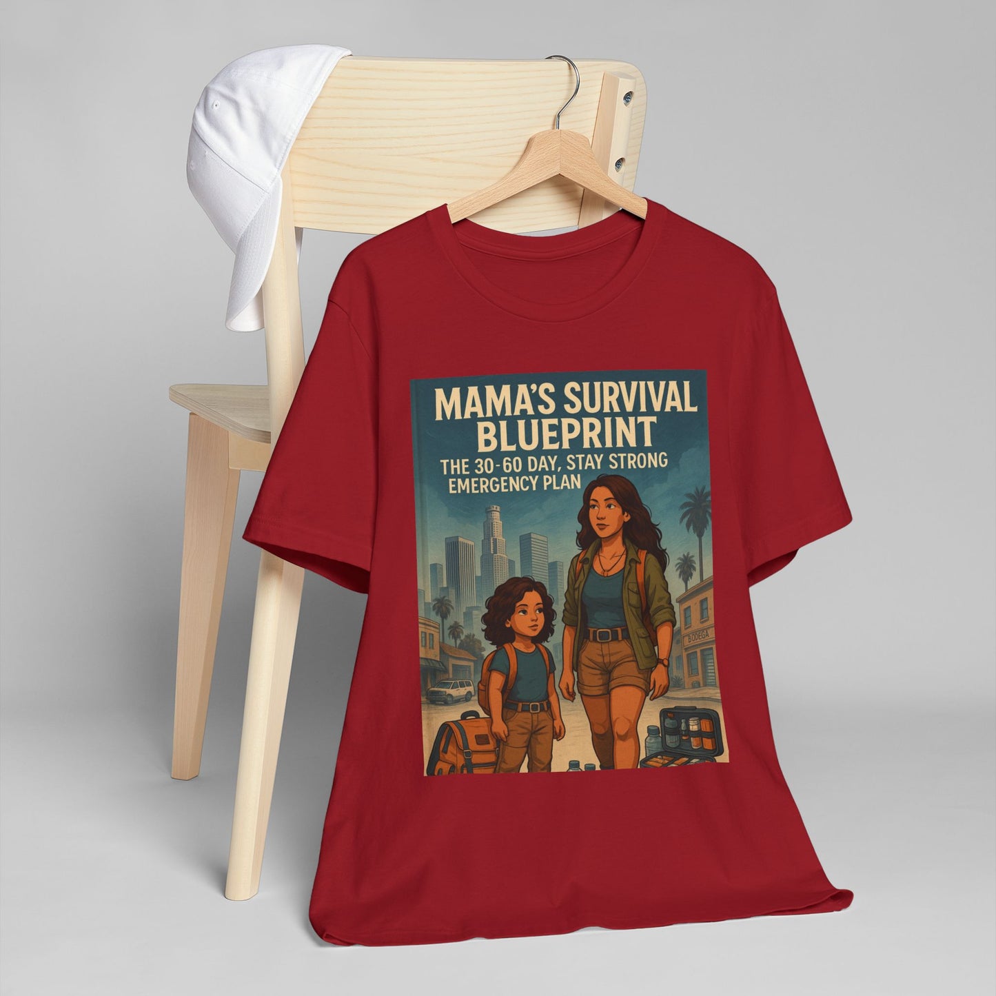 Mama's Survival Blueprint Latin Unisex Jersey T-Shirt - Empowering Family Design for Everyday Wear