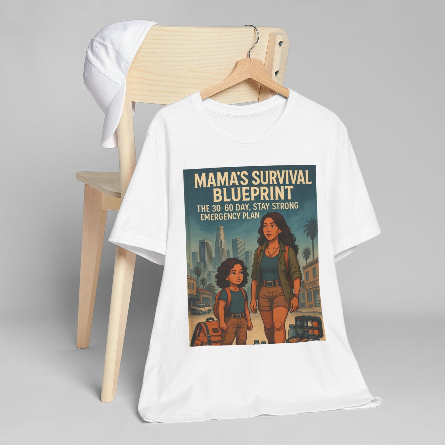 Mama's Survival Blueprint Latin Unisex Jersey T-Shirt - Empowering Family Design for Everyday Wear