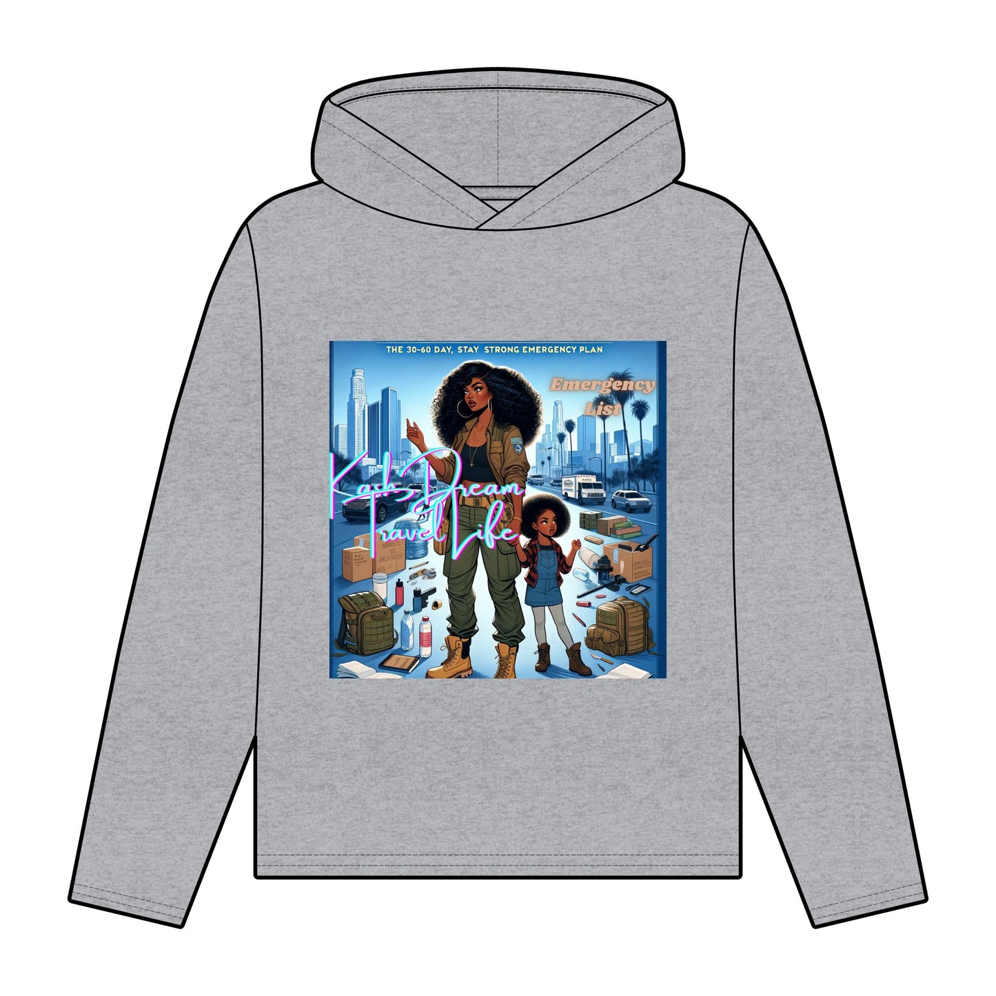 Women's Organic Relaxed Fit Hoodie - Dream Big, Live Bold Design