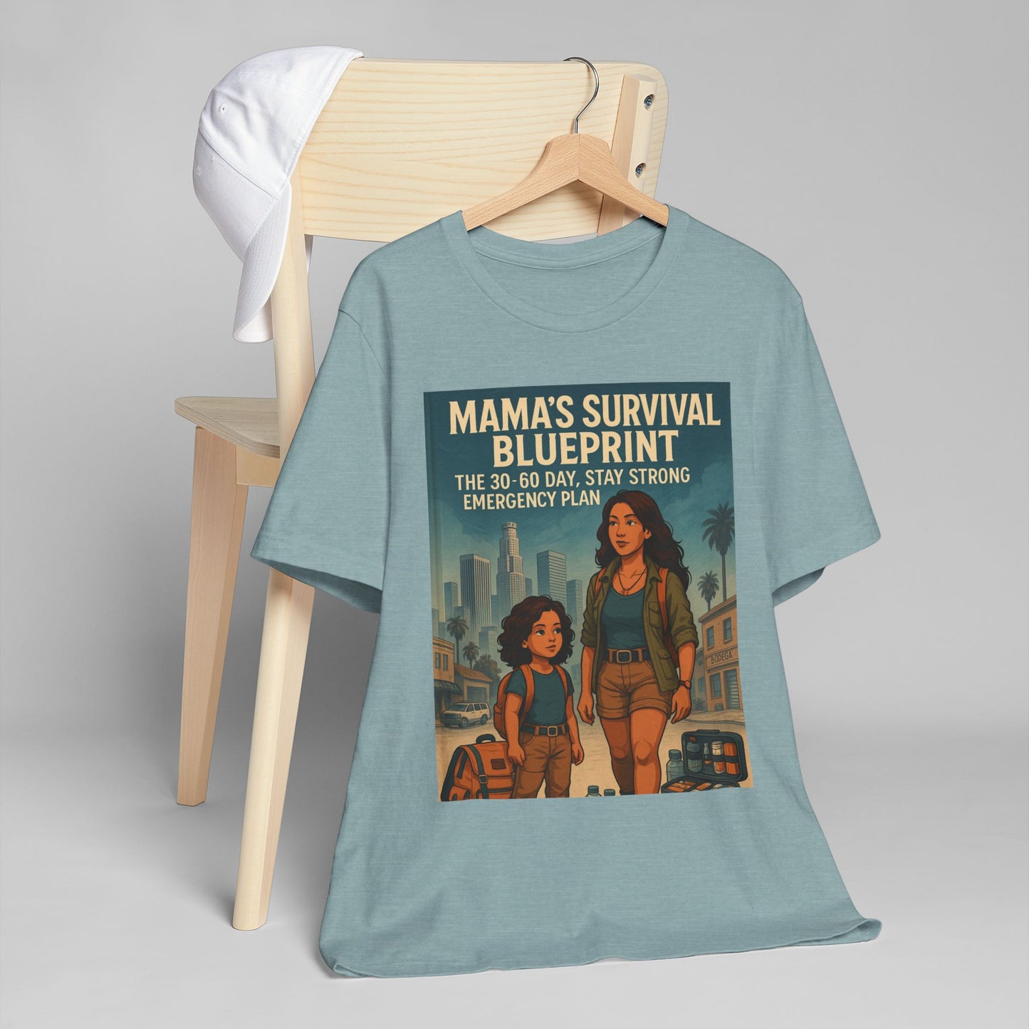 Mama's Survival Blueprint Latin Unisex Jersey T-Shirt - Empowering Family Design for Everyday Wear