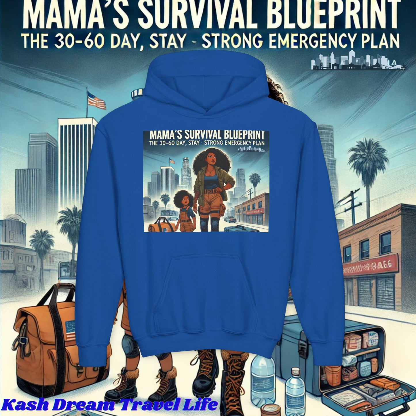 Mama's Survival Blueprint Youth Hoodie - Cozy & Inspirational Sweatshirt