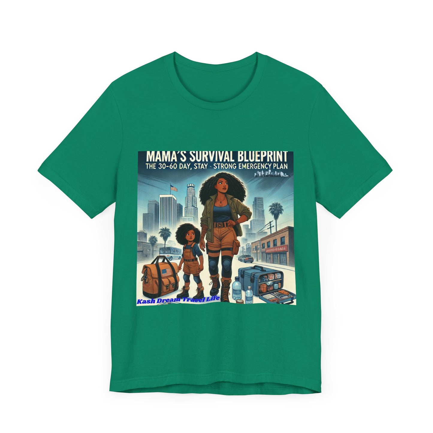 Mama's Survival Blueprint Tee - Unisex Short Sleeve Shirt for Strong Moms - Emergency Planning Design
