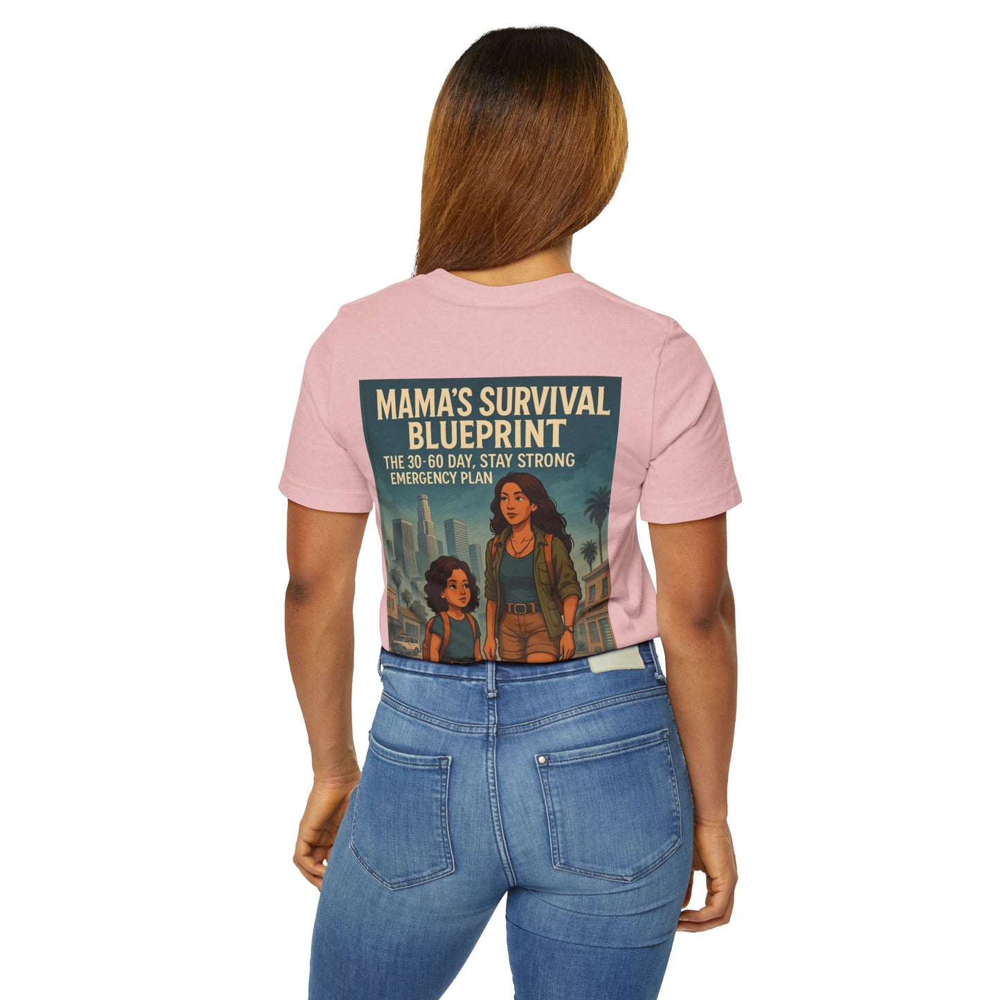 Mama's Survival Blueprint Latin Unisex Jersey T-Shirt - Empowering Family Design for Everyday Wear
