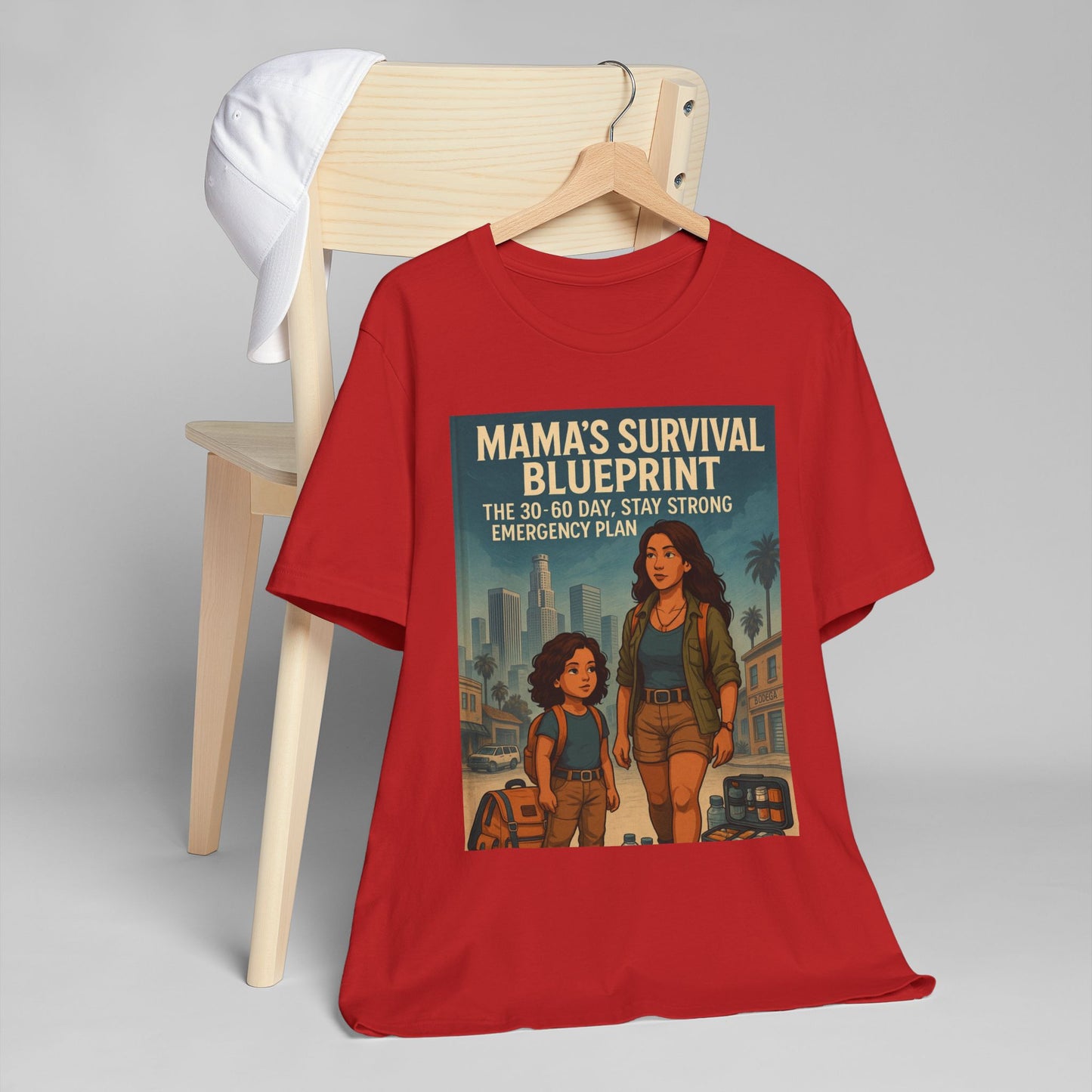 Mama's Survival Blueprint Latin Unisex Jersey T-Shirt - Empowering Family Design for Everyday Wear