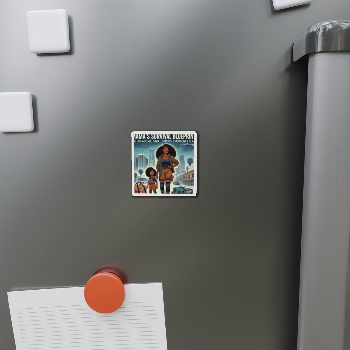 Mama's Survival Blueprint Die-Cut Magnet - Emergency Plan Decor for Moms & Kids