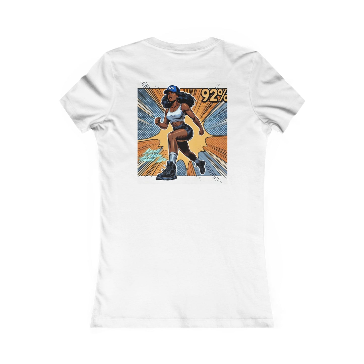 Empowered Women’s Fitness Tee - '92%' Graphic Run Design