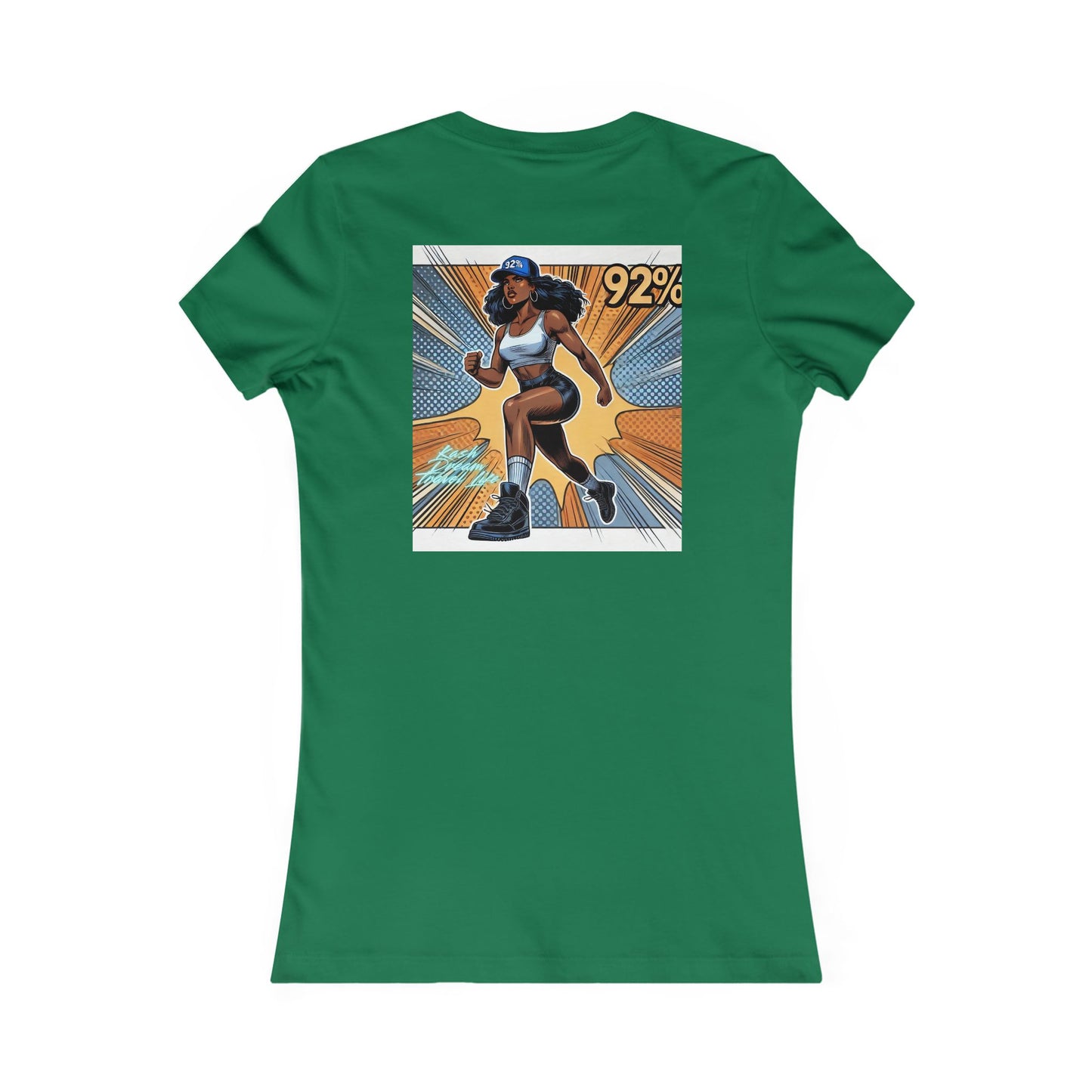 Empowered Women’s Fitness Tee - '92%' Graphic Run Design