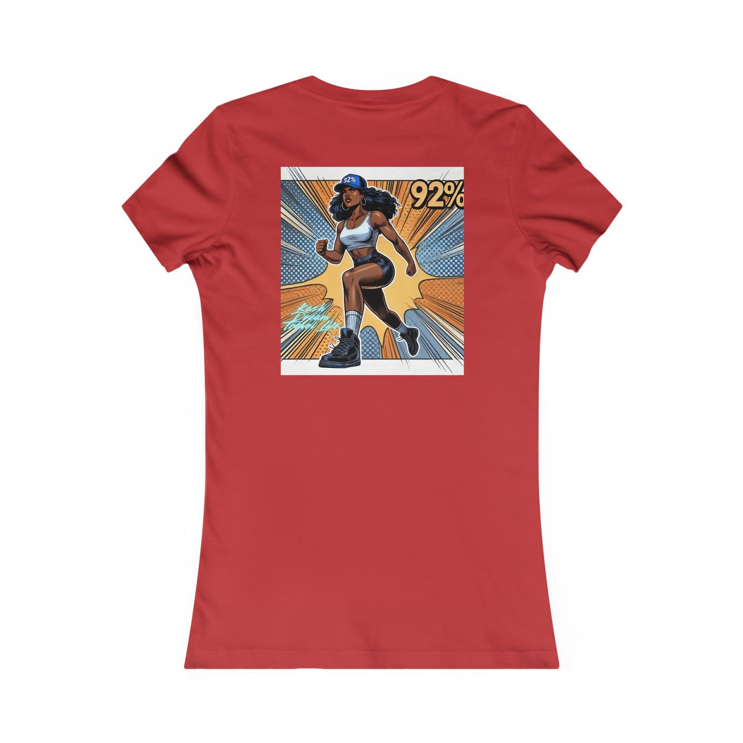 Empowered Women’s Fitness Tee - '92%' Graphic Run Design