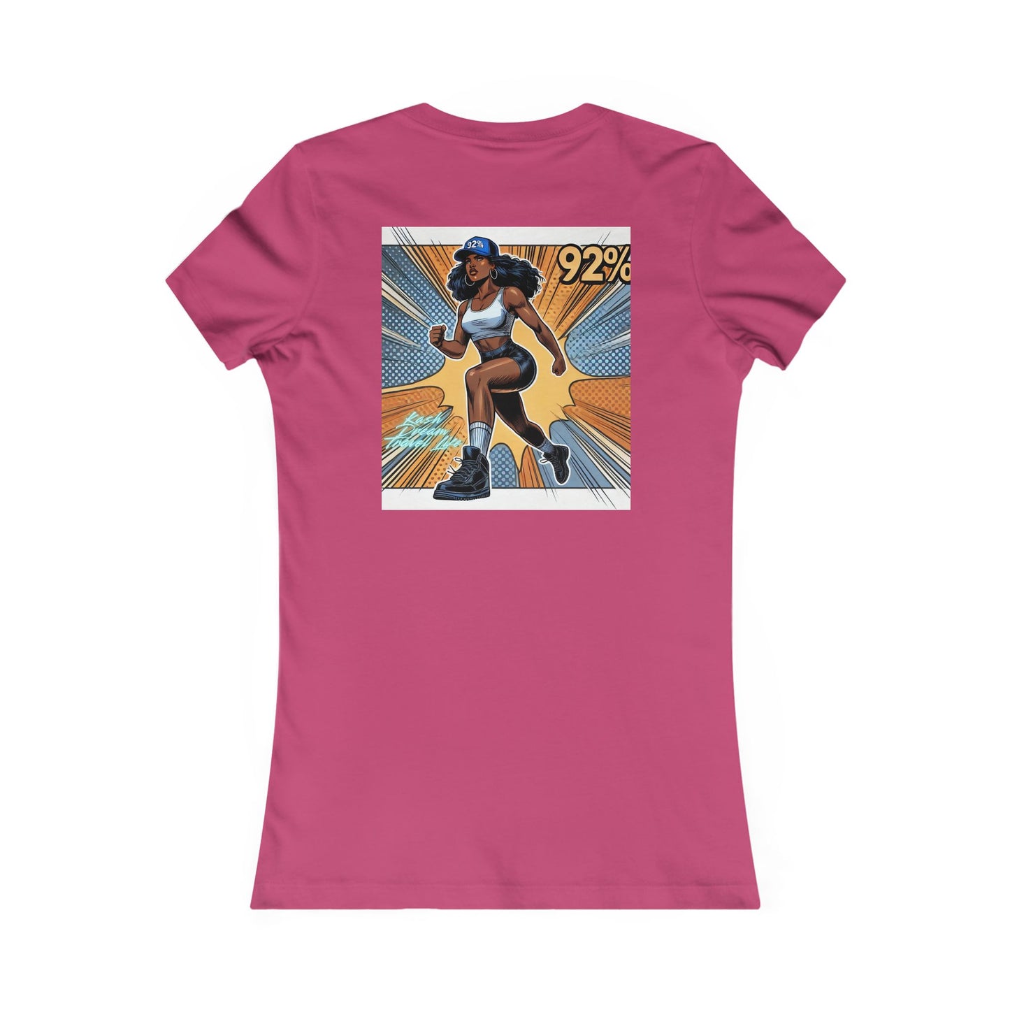 Empowered Women’s Fitness Tee - '92%' Graphic Run Design