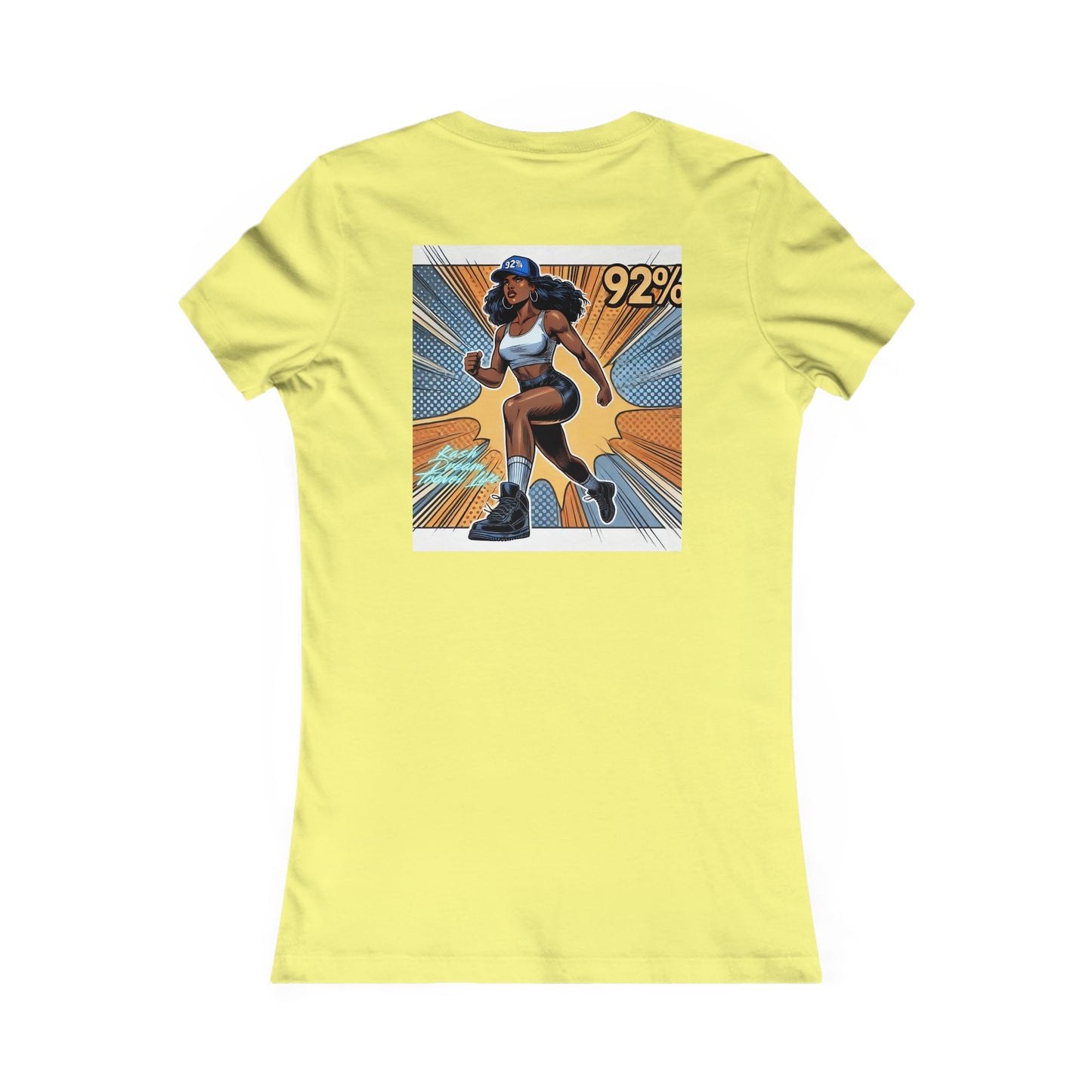 Empowered Women’s Fitness Tee - '92%' Graphic Run Design