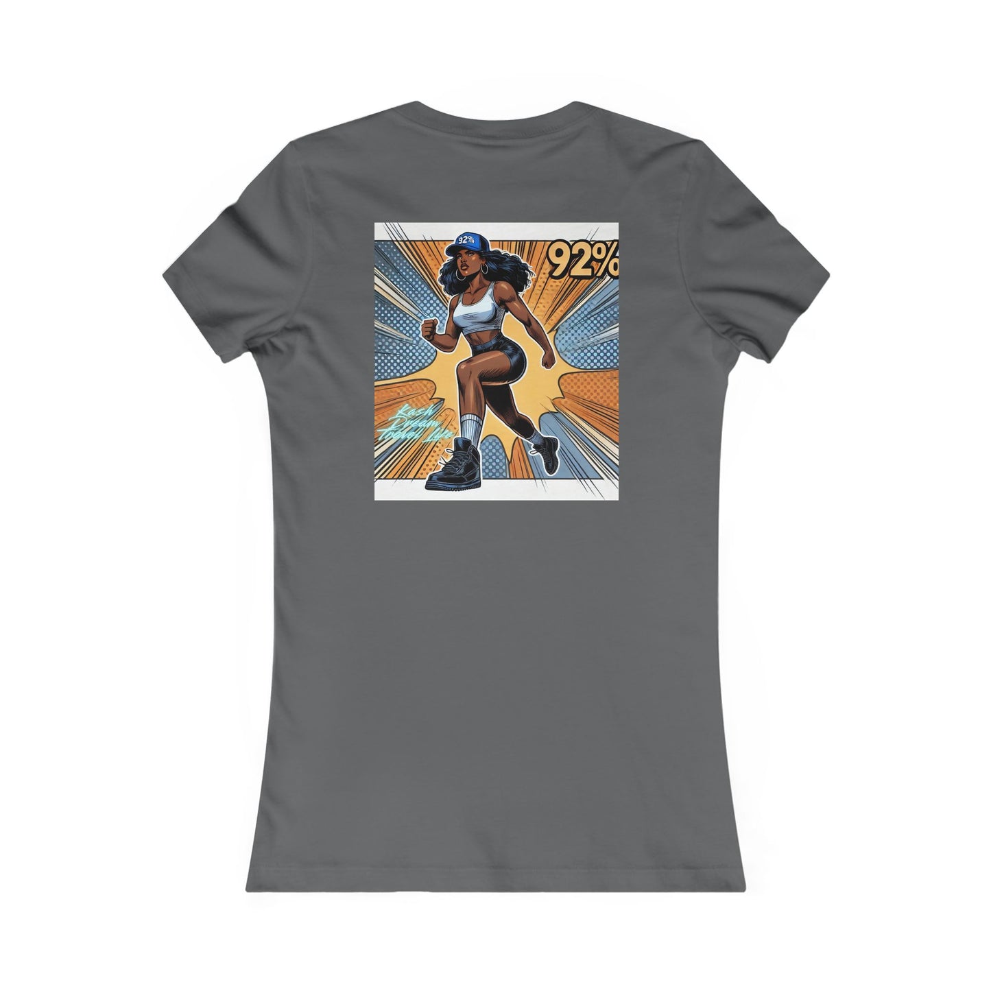 Empowered Women’s Fitness Tee - '92%' Graphic Run Design