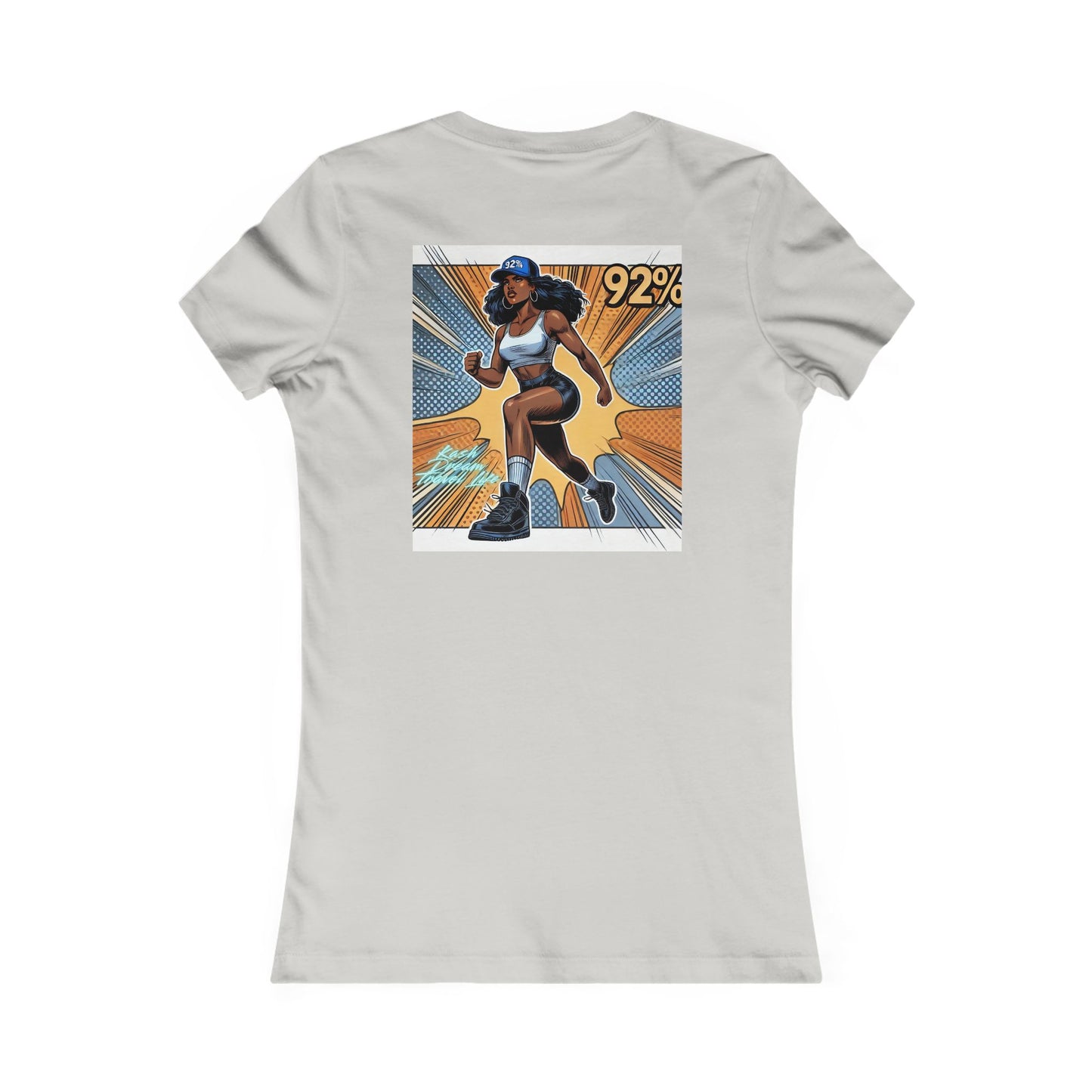 Empowered Women’s Fitness Tee - '92%' Graphic Run Design