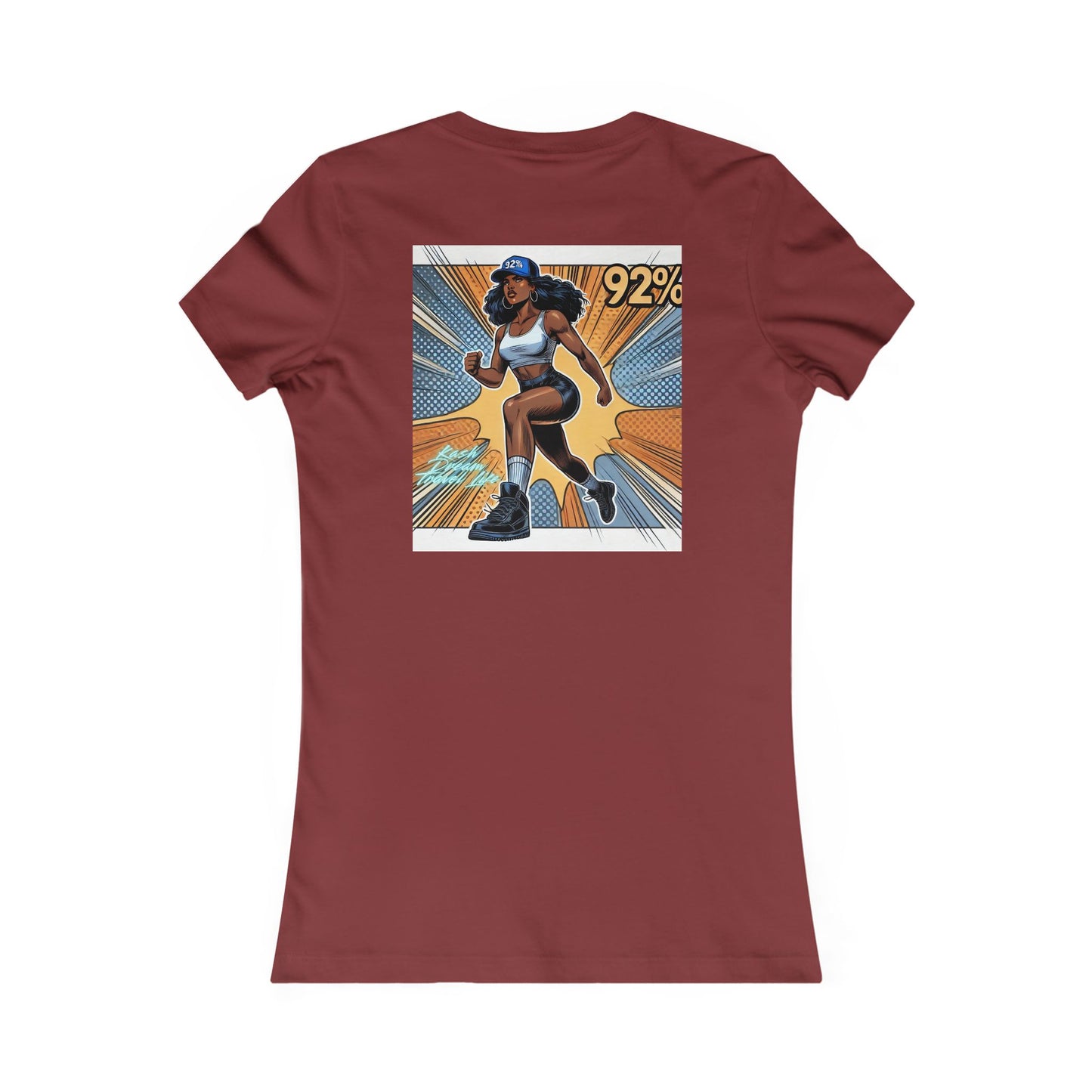 Empowered Women’s Fitness Tee - '92%' Graphic Run Design