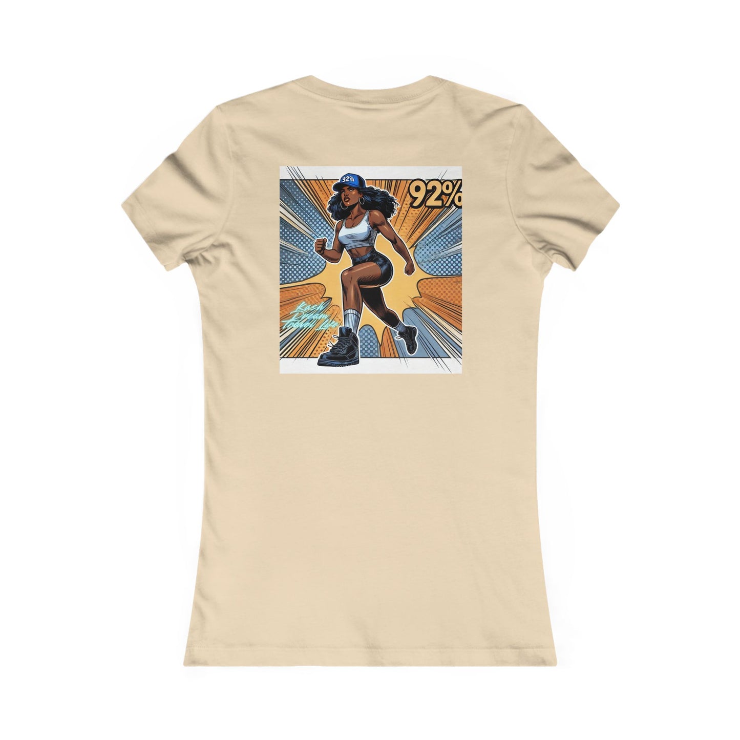 Empowered Women’s Fitness Tee - '92%' Graphic Run Design