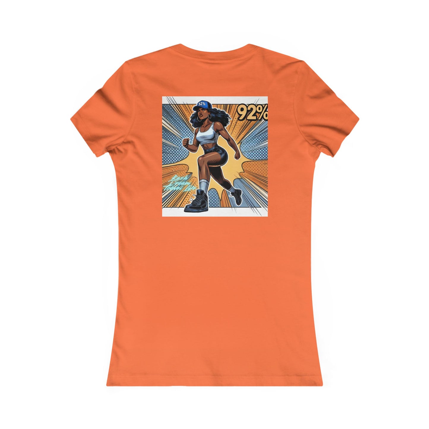 Empowered Women’s Fitness Tee - '92%' Graphic Run Design