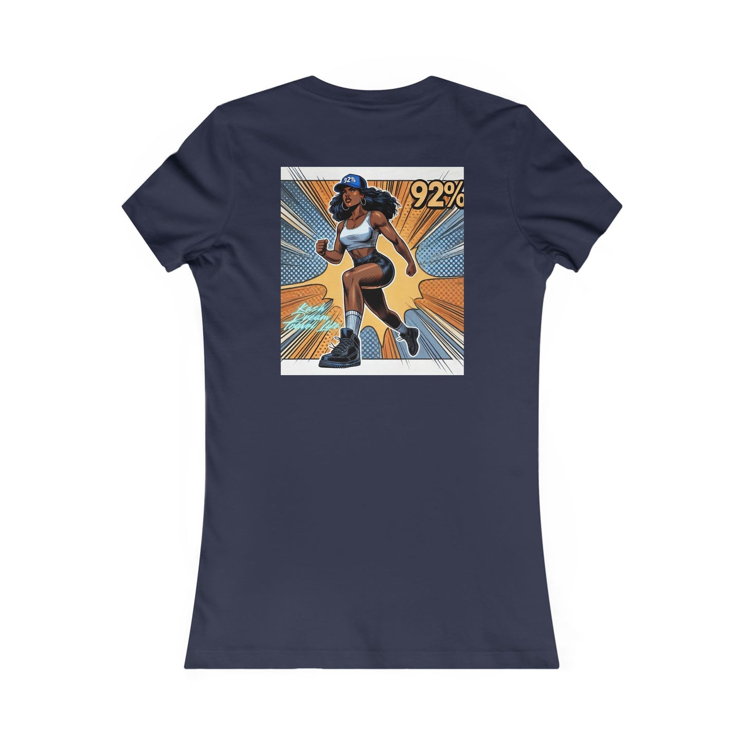 Empowered Women’s Fitness Tee - '92%' Graphic Run Design