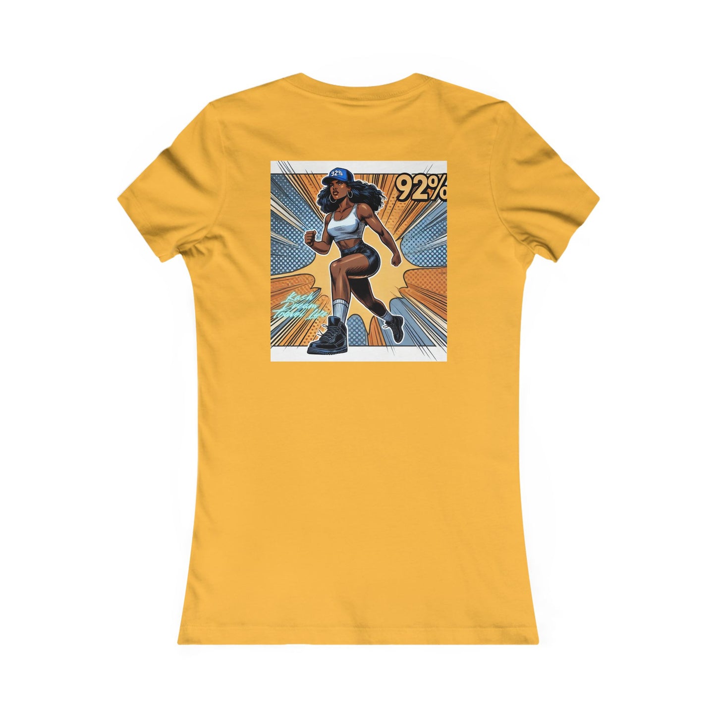 Empowered Women’s Fitness Tee - '92%' Graphic Run Design