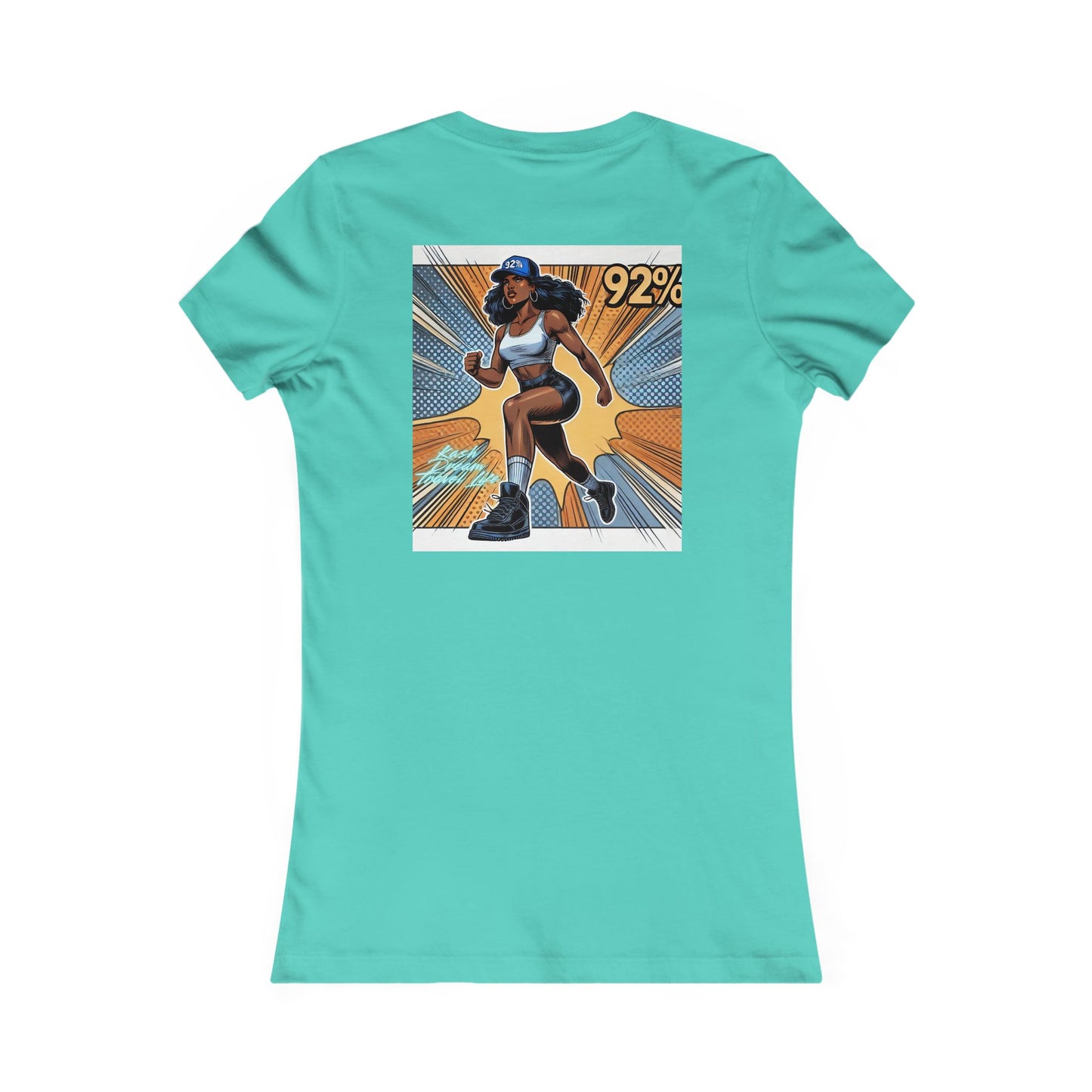 Empowered Women’s Fitness Tee - '92%' Graphic Run Design