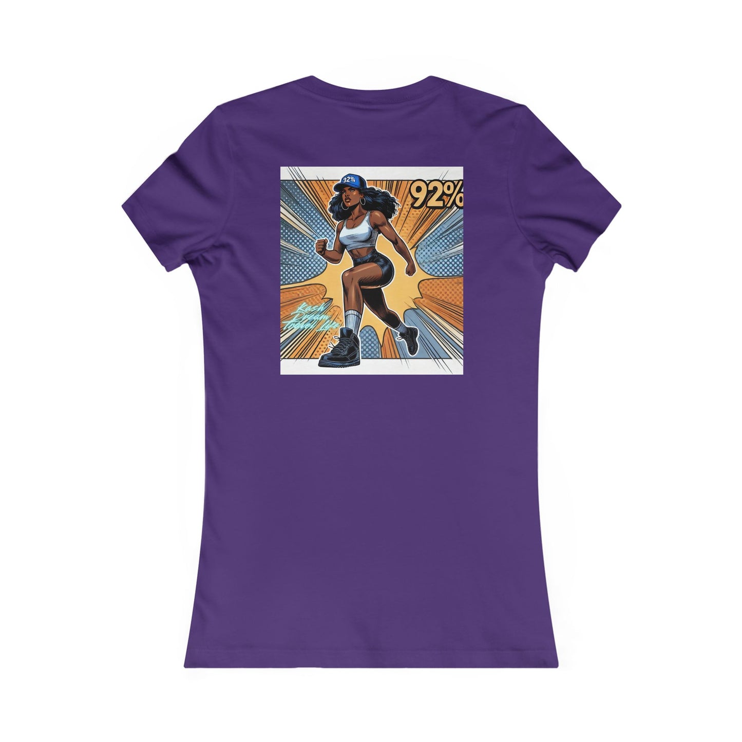 Empowered Women’s Fitness Tee - '92%' Graphic Run Design