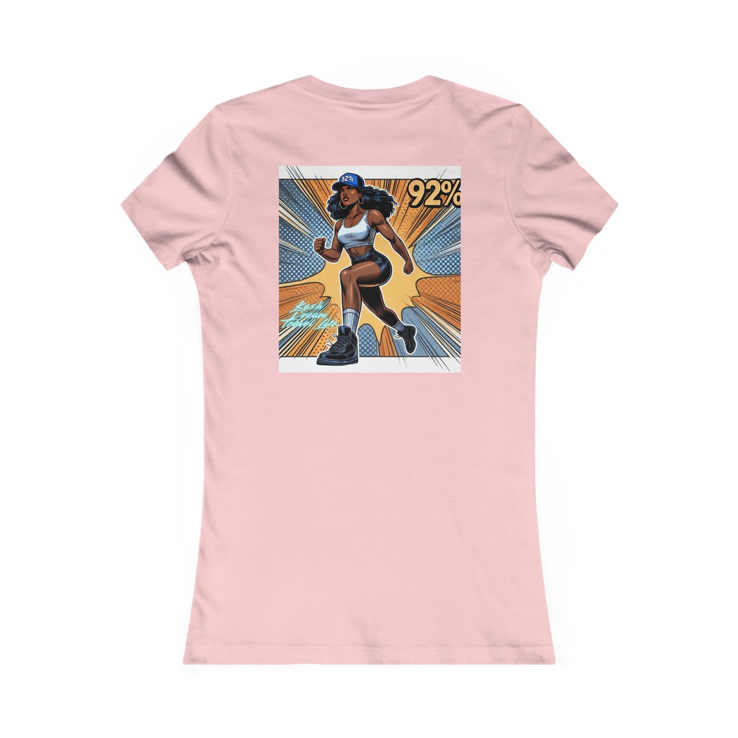 Empowered Women’s Fitness Tee - '92%' Graphic Run Design