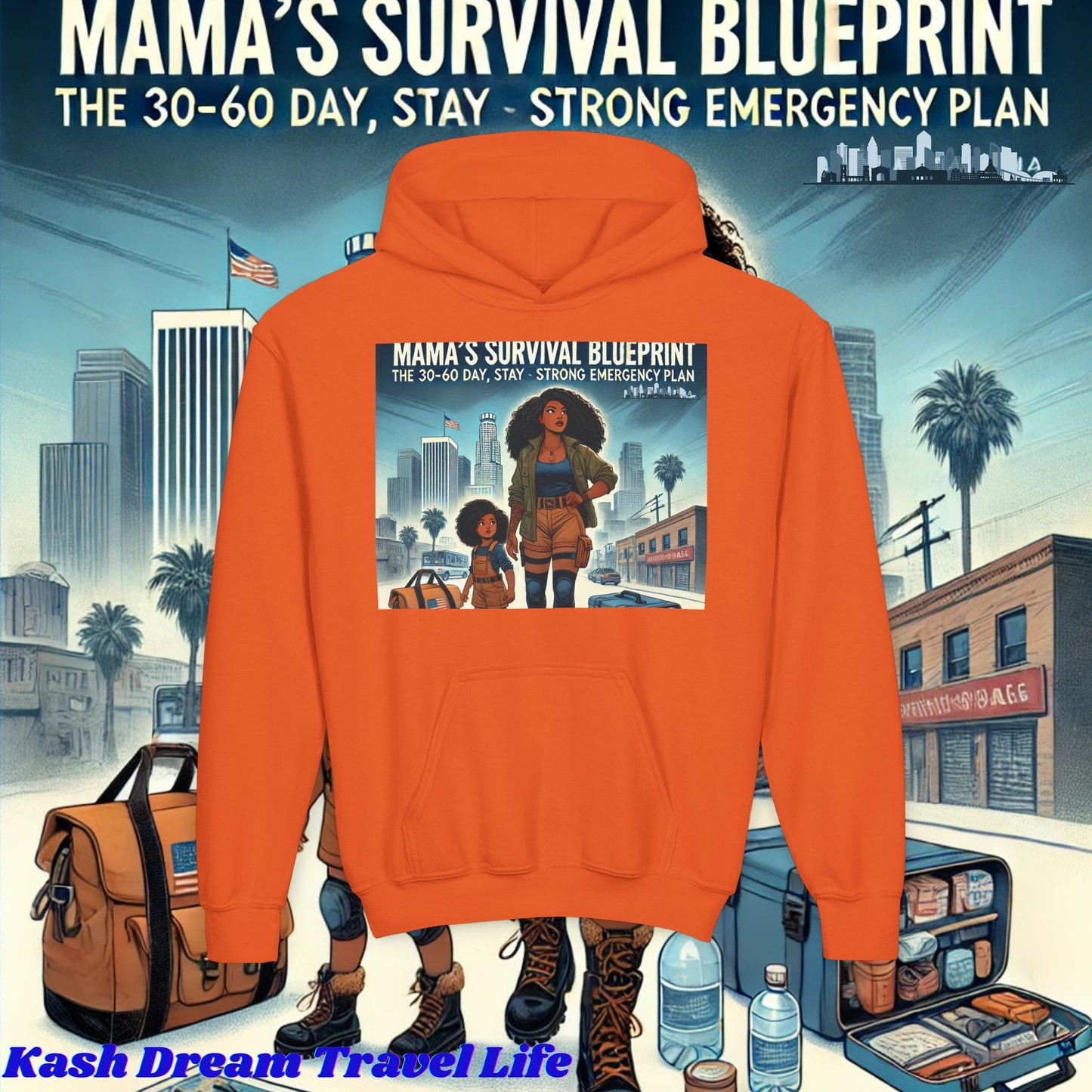 Mama's Survival Blueprint Youth Hoodie - Cozy & Inspirational Sweatshirt