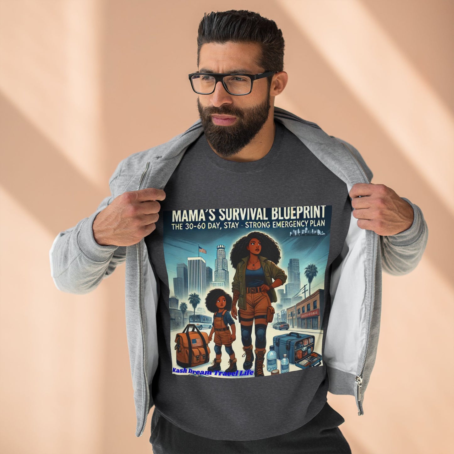 Mama's Survival Blueprint Unisex Crewneck Sweatshirt - Family Emergency Preparation