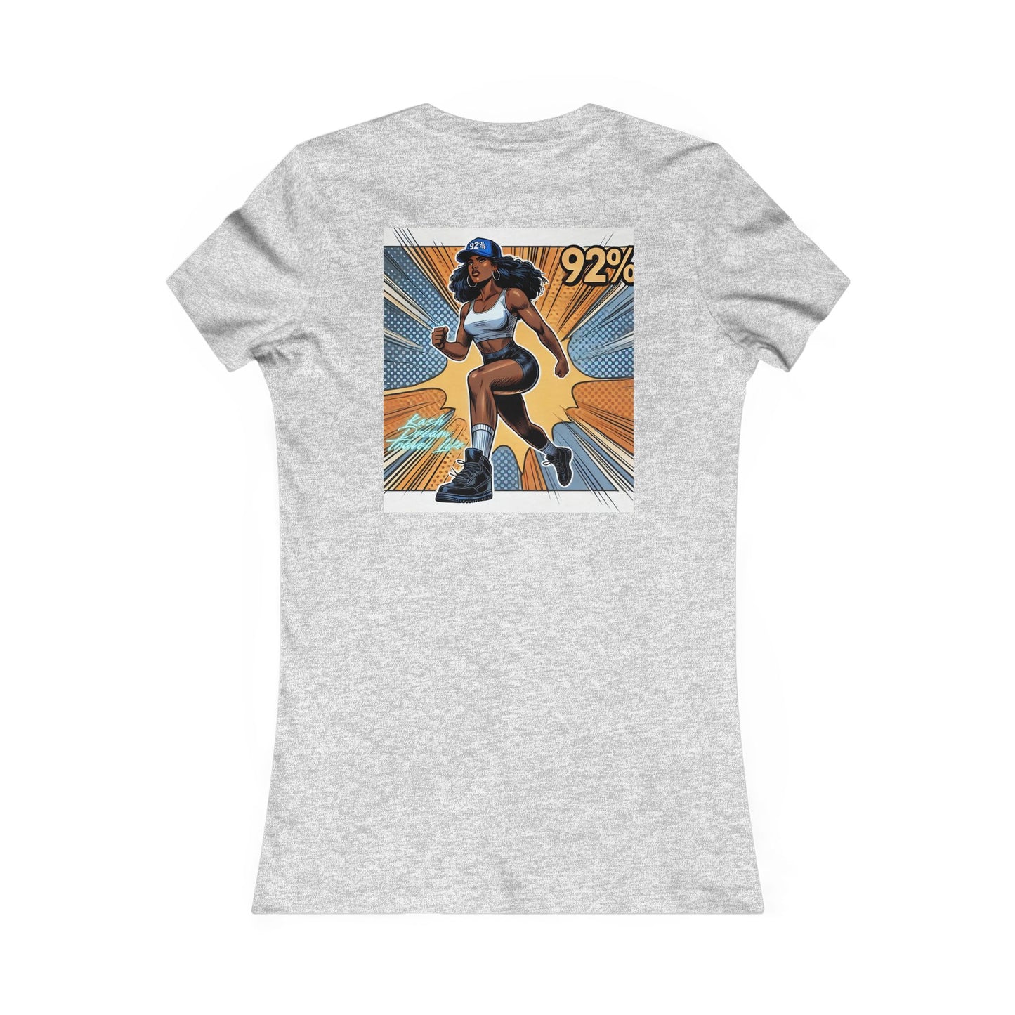 Empowered Women’s Fitness Tee - '92%' Graphic Run Design