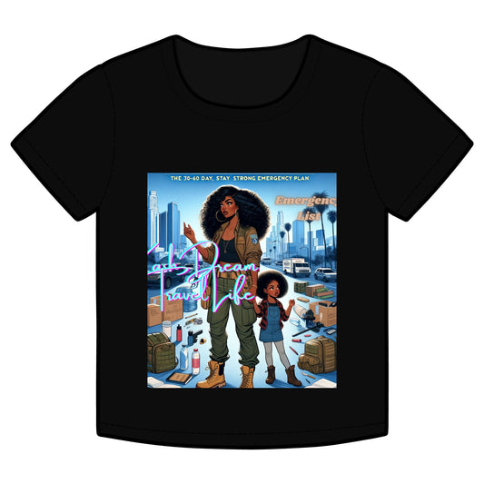 Empowerment Graphic Baby Tee - 'Dream Travel Plan' Design
