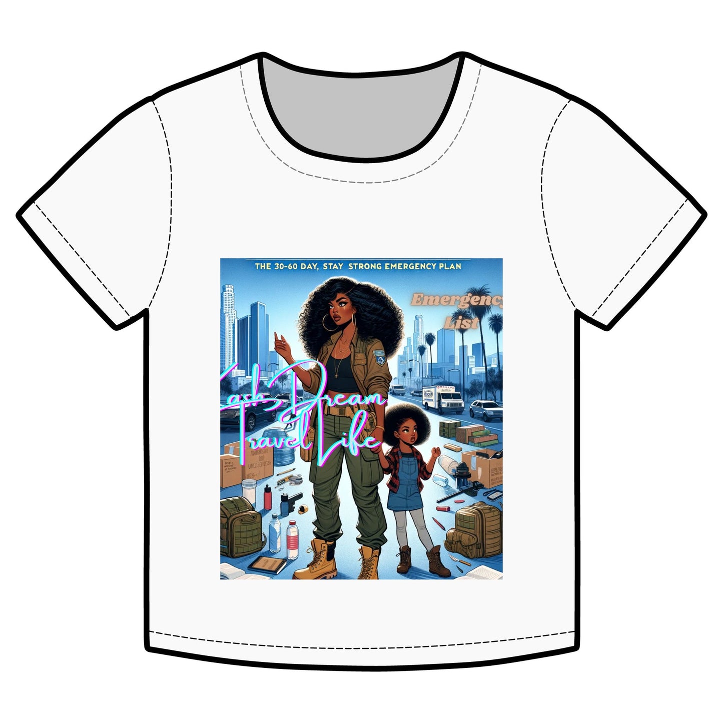 Empowerment Graphic Baby Tee - 'Dream Travel Plan' Design