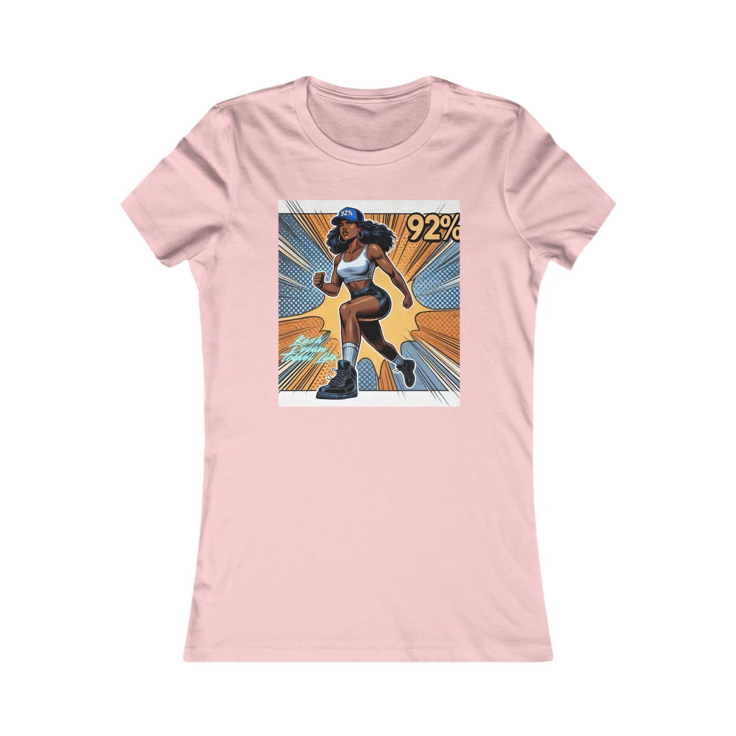 Empowered Women’s Fitness Tee - '92%' Graphic Run Design