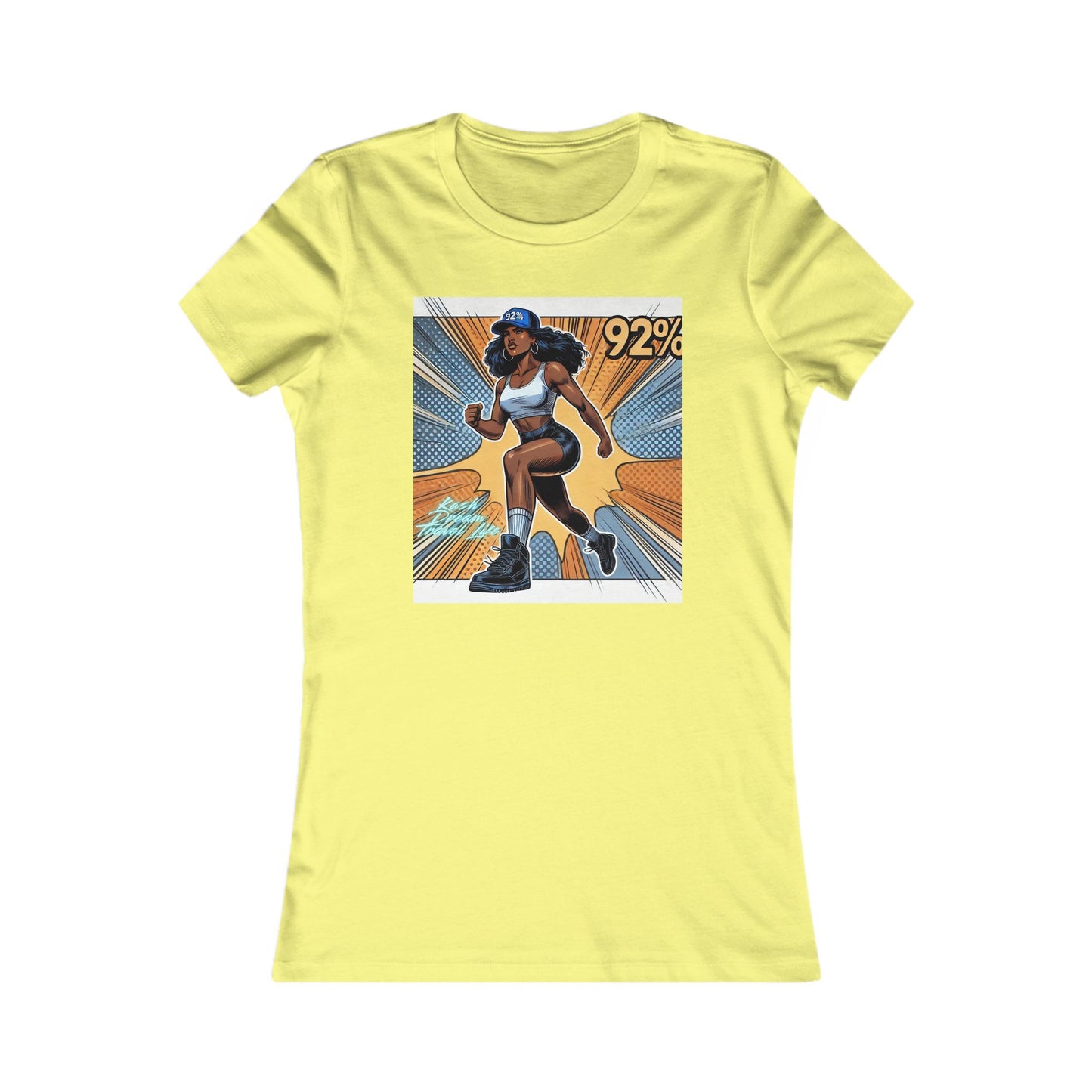 Empowered Women’s Fitness Tee - '92%' Graphic Run Design