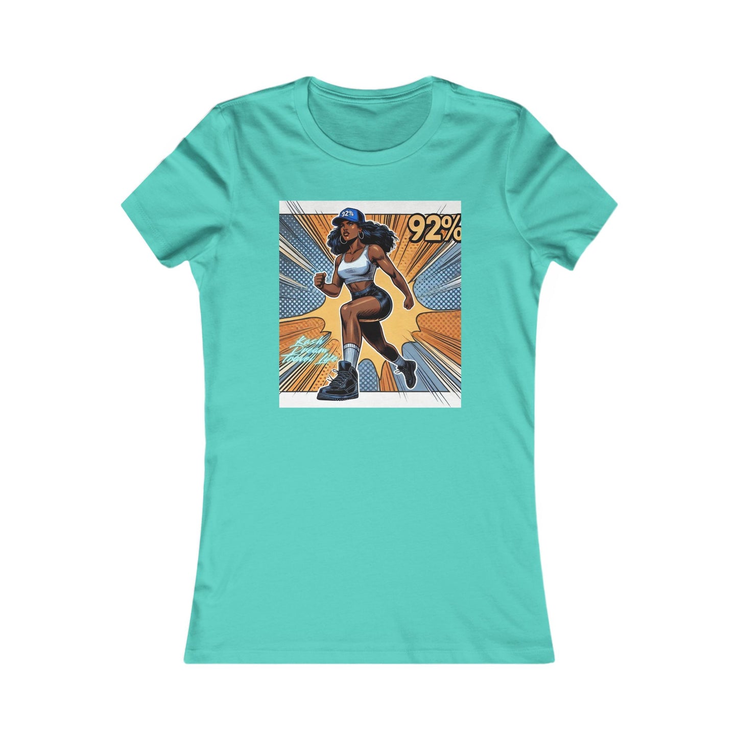 Empowered Women’s Fitness Tee - '92%' Graphic Run Design