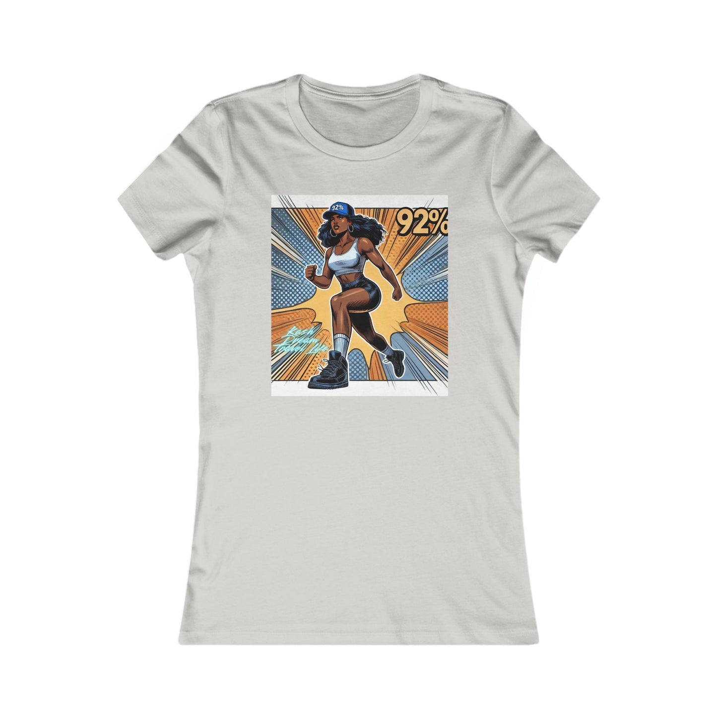 Empowered Women’s Fitness Tee - '92%' Graphic Run Design