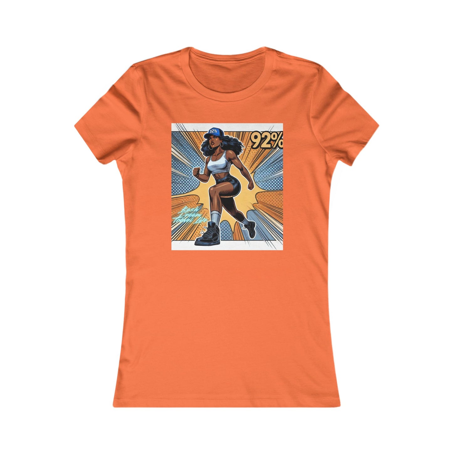 Empowered Women’s Fitness Tee - '92%' Graphic Run Design