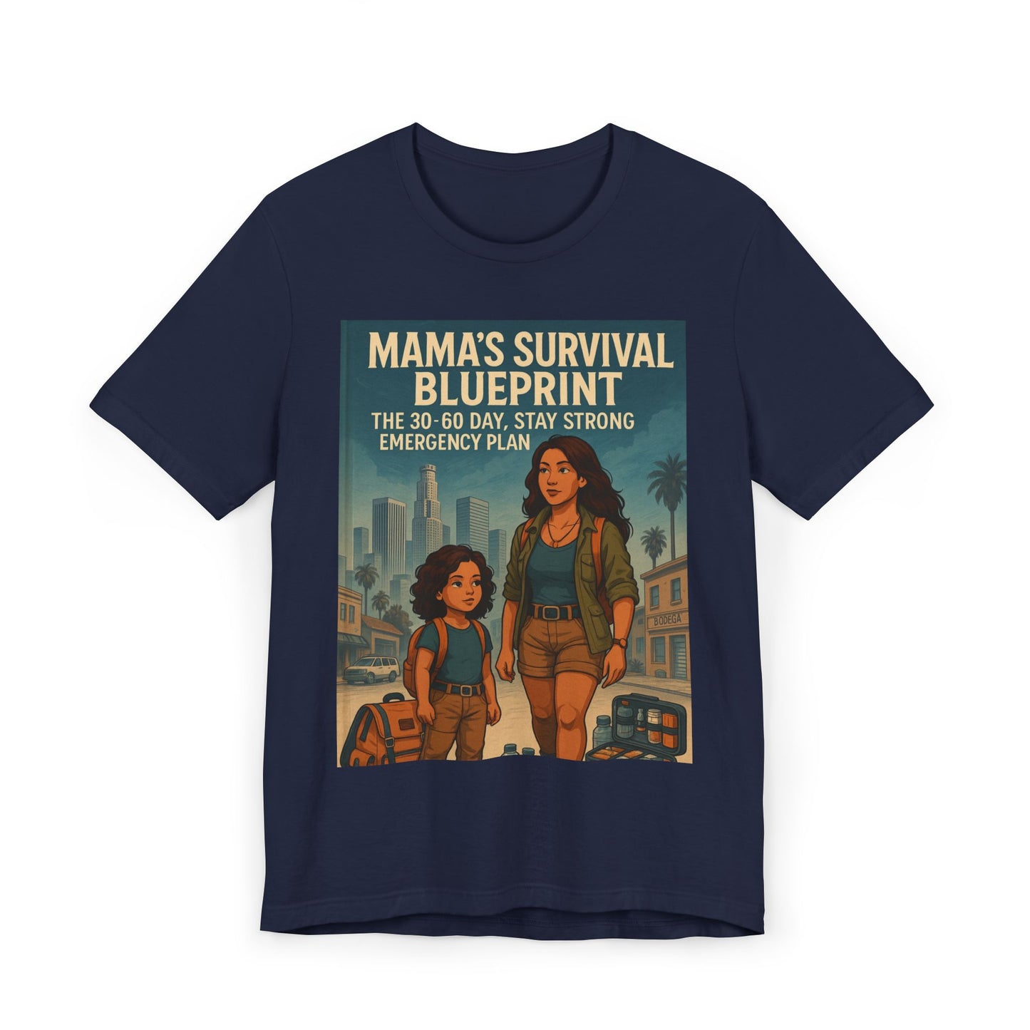 Mama's Survival Blueprint Latin Unisex Jersey T-Shirt - Empowering Family Design for Everyday Wear