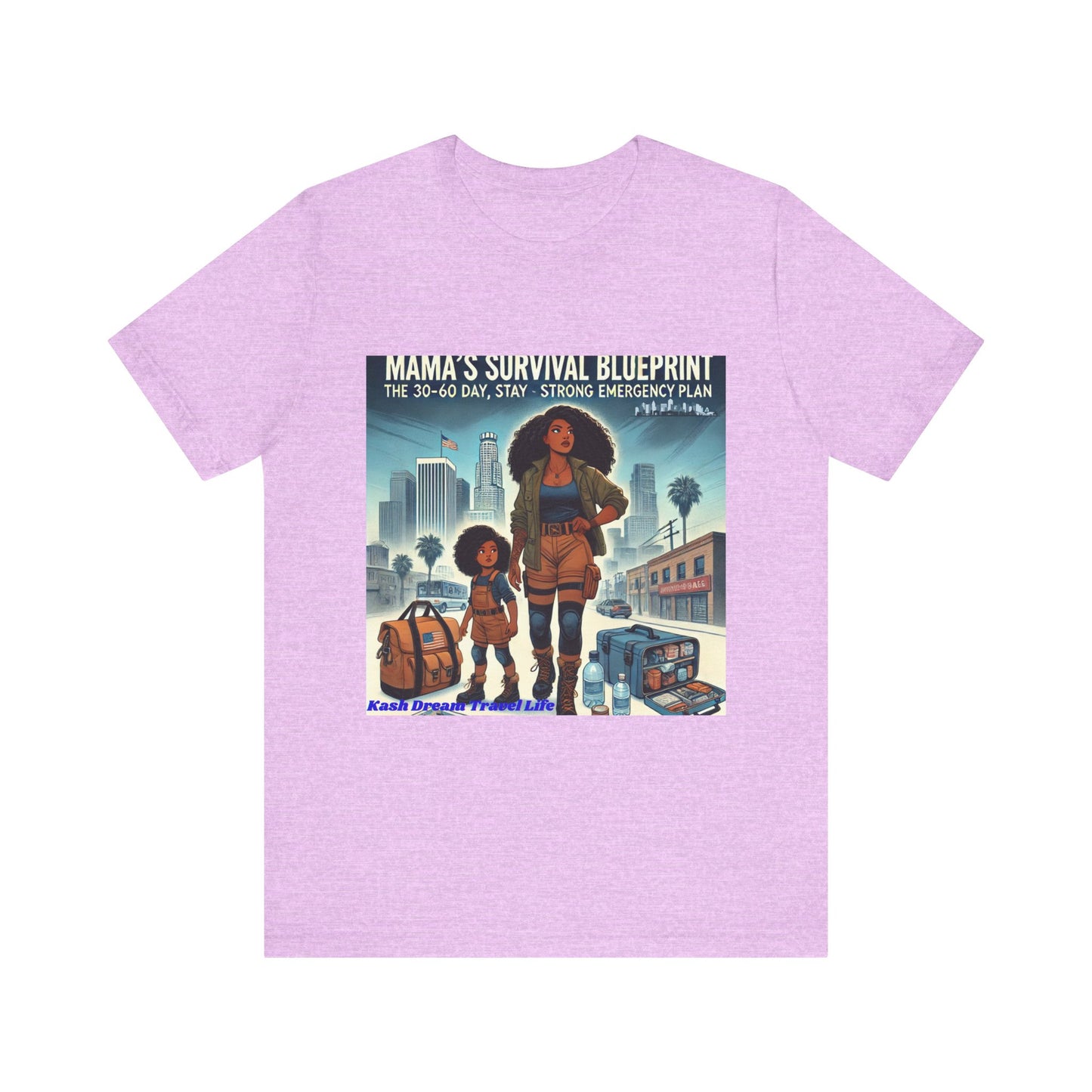 Mama's Survival Blueprint Tee - Unisex Short Sleeve Shirt for Strong Moms - Emergency Planning Design