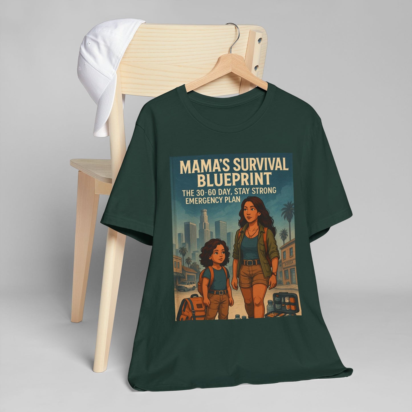 Mama's Survival Blueprint Latin Unisex Jersey T-Shirt - Empowering Family Design for Everyday Wear