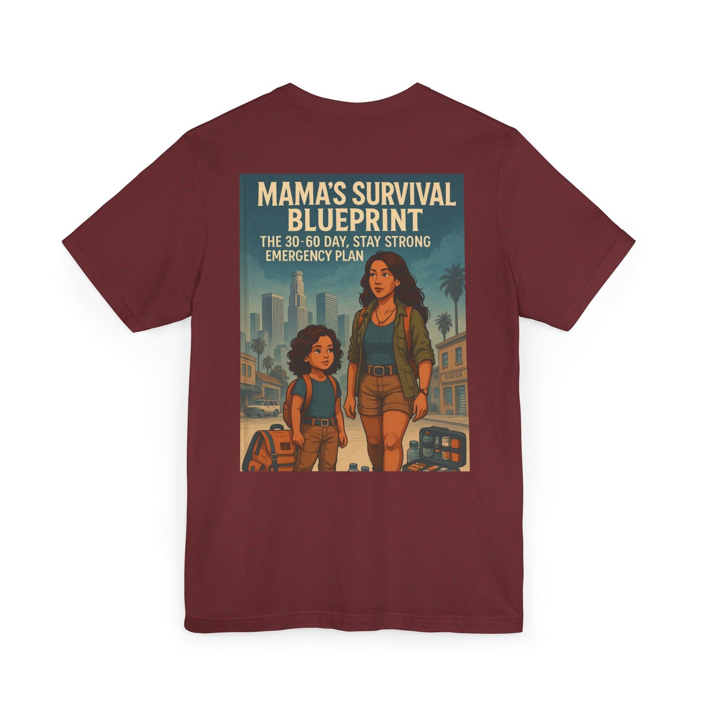 Mama's Survival Blueprint Latin Unisex Jersey T-Shirt - Empowering Family Design for Everyday Wear
