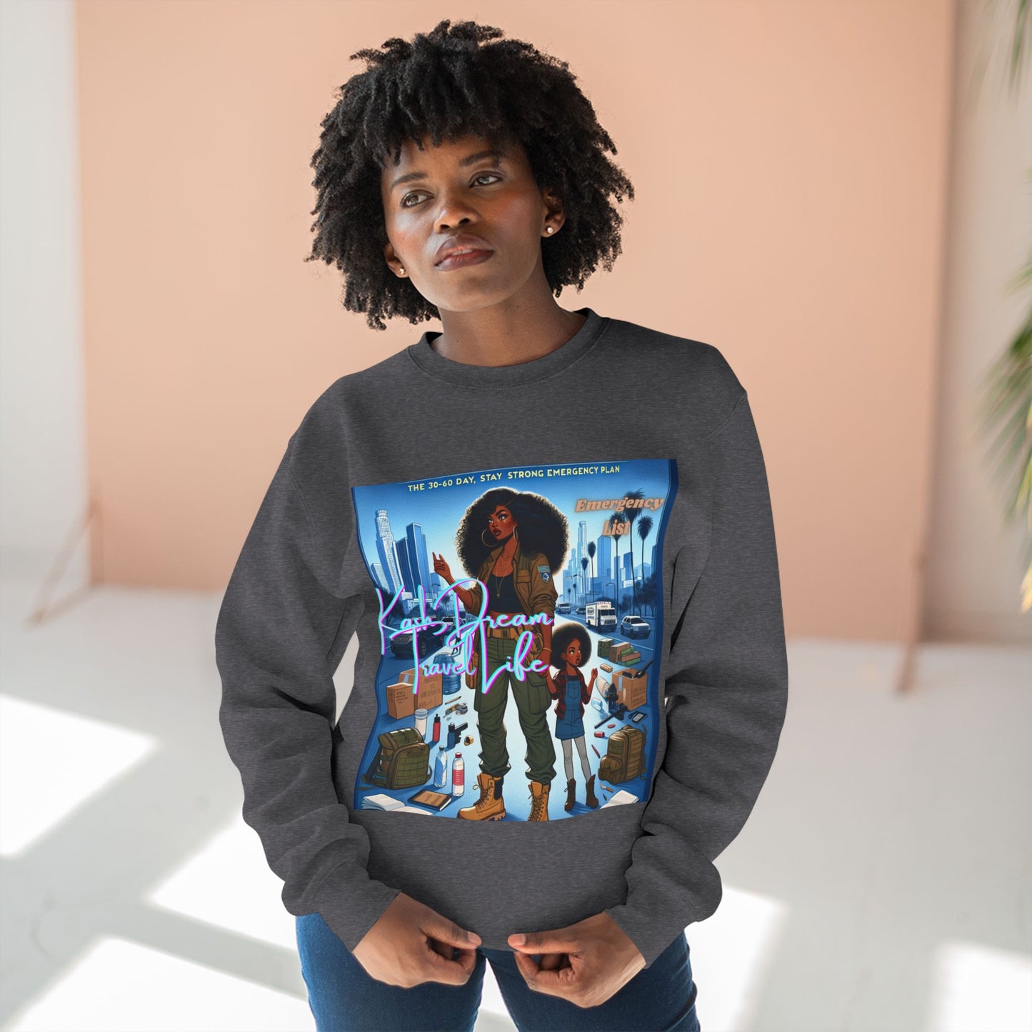 Emergency Preparedness Mama Family Sweatshirt featuring Mother Daughter Reminder