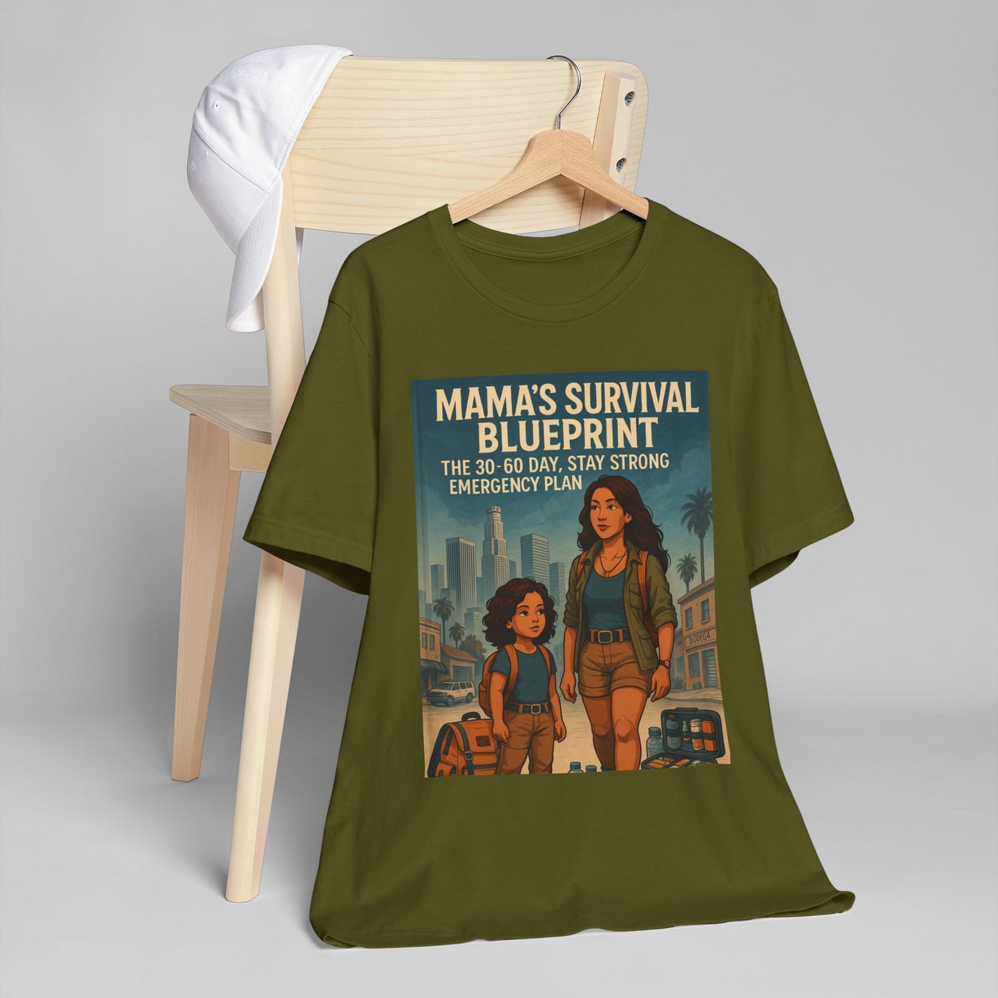 Mama's Survival Blueprint Latin Unisex Jersey T-Shirt - Empowering Family Design for Everyday Wear
