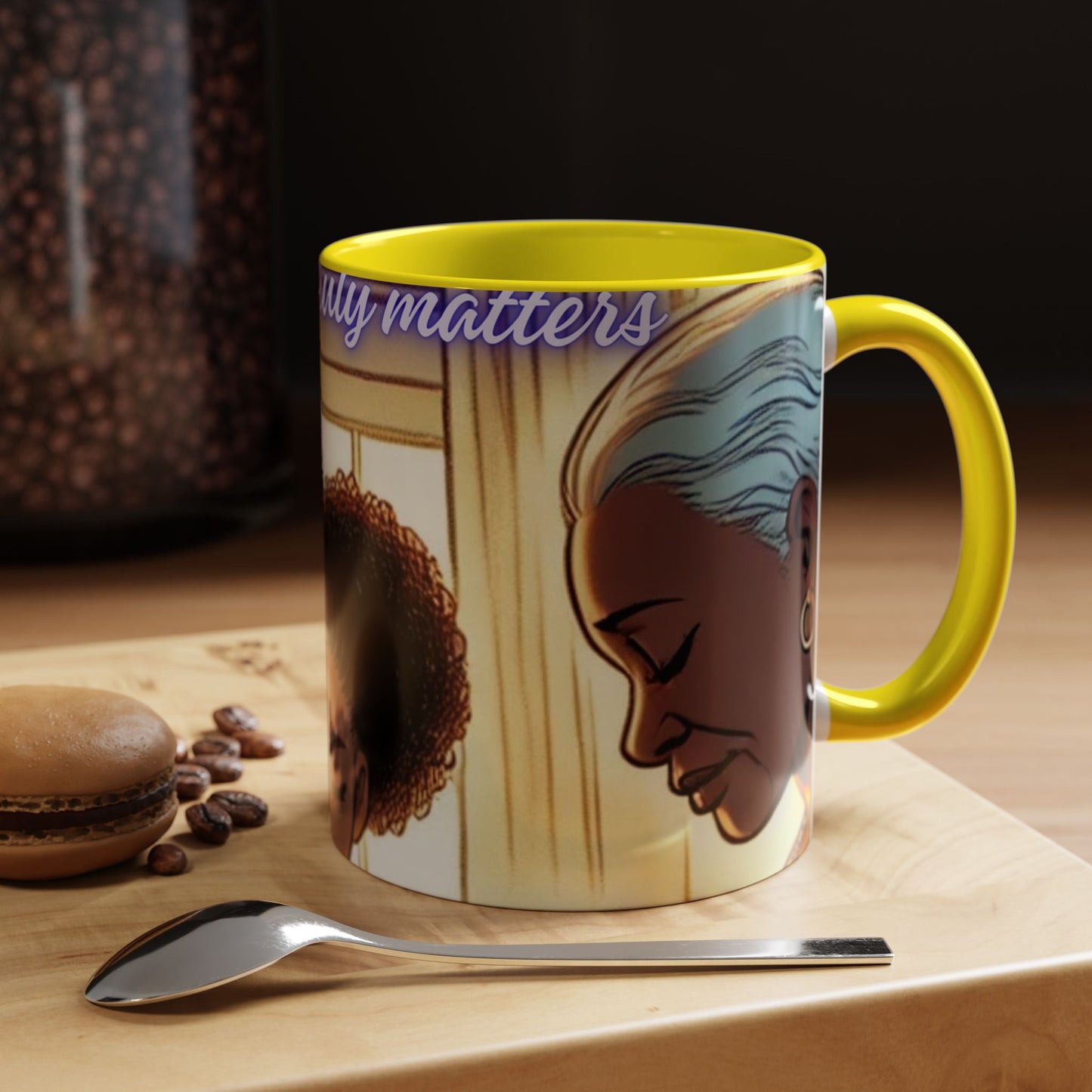 Kash Dream Travel Life Prayer Coffee Mug, Spiritual Mug, Black Family Accent Mug, Faith-Inspired Gift, Family Connection Cup