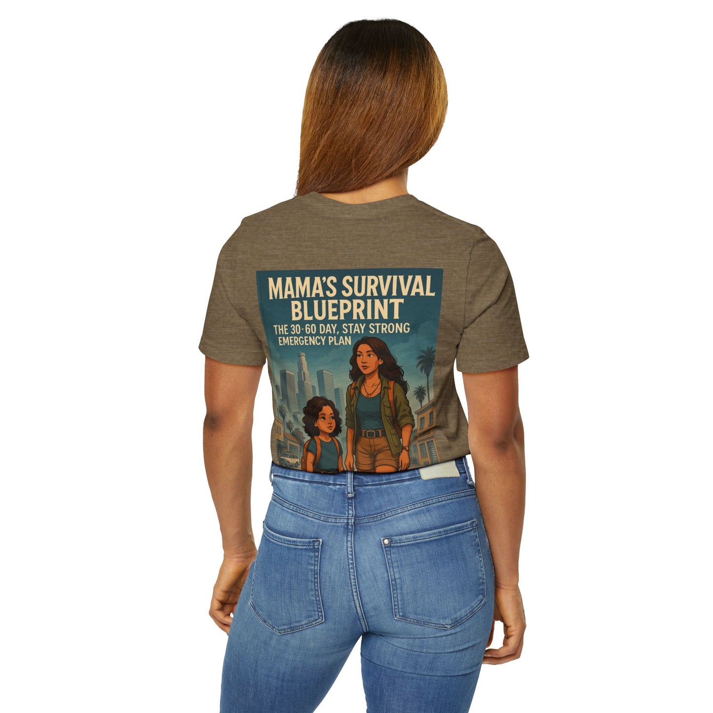 Mama's Survival Blueprint Latin Unisex Jersey T-Shirt - Empowering Family Design for Everyday Wear