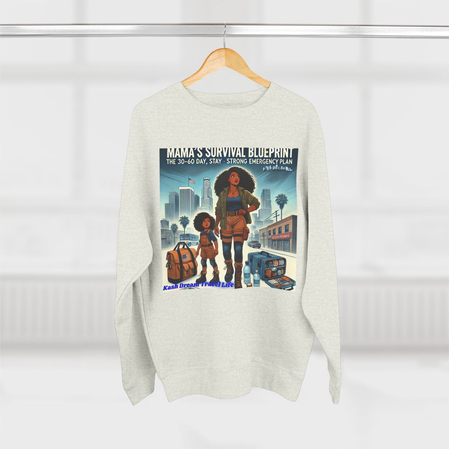 Mama's Survival Blueprint Unisex Crewneck Sweatshirt - Family Emergency Preparation