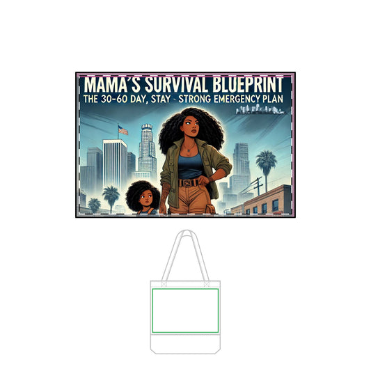 Mama's Survival Blueprint Thermochromic Tote Bag - Weather-Changing, Stylish & Functional Carryall