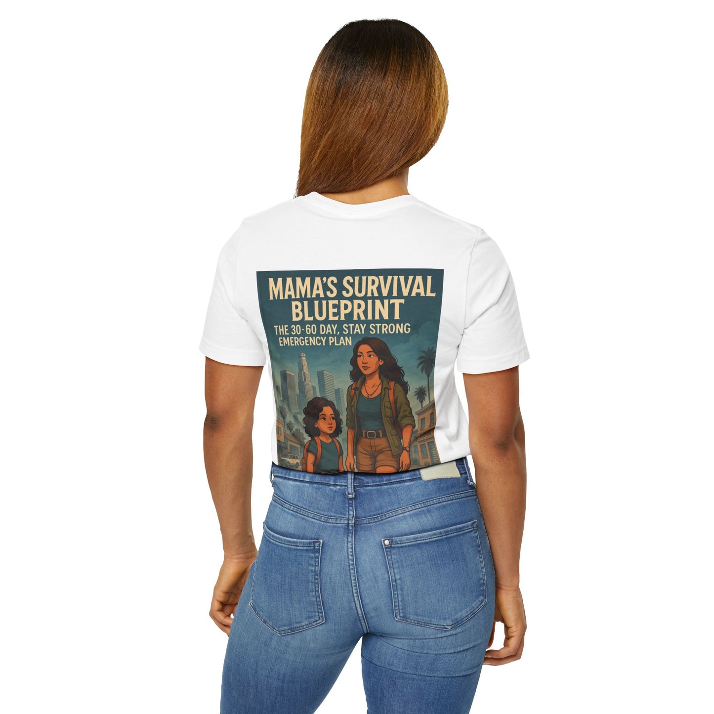 Mama's Survival Blueprint Latin Unisex Jersey T-Shirt - Empowering Family Design for Everyday Wear